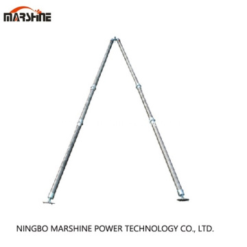 pole gin erection tubular tower shape